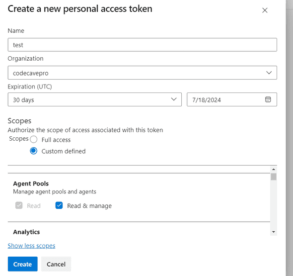 Self-Hosted build Agent for Azure Pipelines