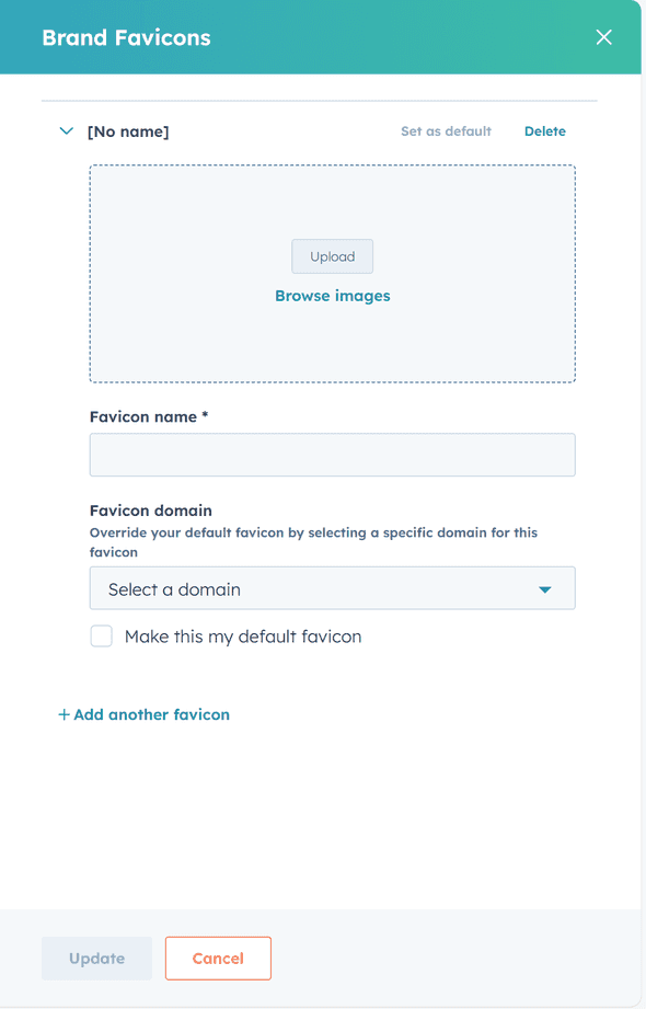 Upload Favicon