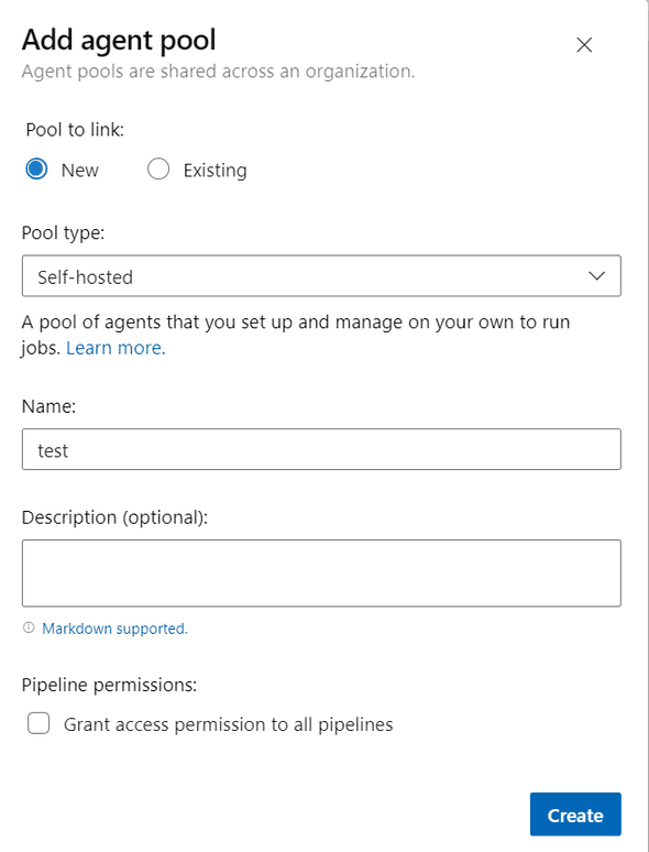 Self-Hosted build Agent for Azure Pipelines